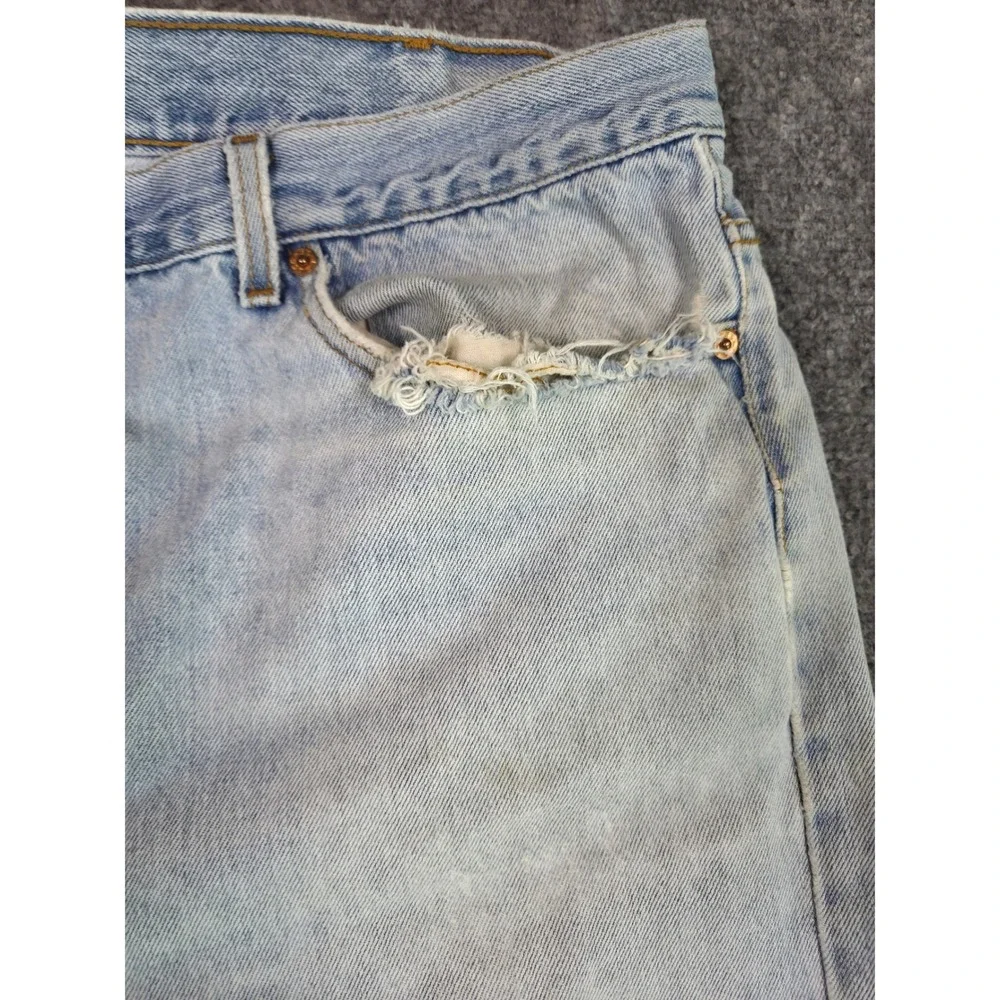 Vintage 90s Levi's 501 Jeans Mens 40x32 Light Wash Denim Made in USA Distressed